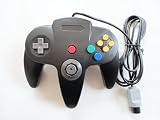 NINTENDO64 N64 コントローラー ブロス 選べる3色 互換 有線 ジョイスティック ゲームパッド (ブラック)