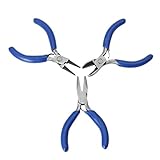 Biuuu 3本の手工芸ミニ混合ノーズプライヤーカッタービーズジュエリー修復ツールを作る新しい（ランダム配送）