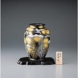 九谷焼　金彩木立連山に鶴　８号天目花瓶 １３１０６７