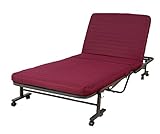 完成品 折りたたみベッド 低反発 ワインレッド