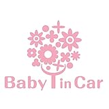 imoninn BABY in car ステッカー　【パッケージ版】　No.28　幸せの花　（ピンク色）