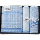 『香典返し 法事 引き出物 お返しなどに人気の商品』　deux NICE CLAUP　タオルセット　ブルー　【掛け紙・包装可】