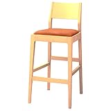 オリバー ダイニング ハイカウンターチェア 木製 ビニールレザー張り ナチュラル×サーモンピンク (S・CW-5060・NA・ST+CL-20K)