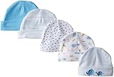 Spasilk baby-boys新生児5 Pack Cotton Hats カラー: ブルー