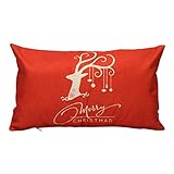 LuCoO 2017新しいソフト快適なクリスマス枕ソファウエストスロークッションカバーホームインテリア( 1220 ) 17.7*17.7 ホワイト LUC-0903001