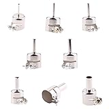 Perfk 　汎用　ヒートガン　耐熱ノズル　ノズル　　スチール製　漏れ防止　　耐久性　交換しやすい　8個8サイズ