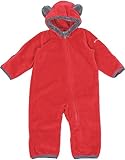 (コロンビア) Columbia クマ耳フード付き フリースロンパース SN0214 (80cm(12/18), 613：Movntain Red)