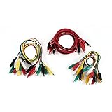 uxcell ワニ口クリップ絶縁電線　シングル/デュアルテストリード　23個　アソートカラー　シルバートーン