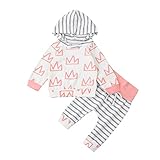 杜屋トヤ　新生児服　ルームウェア　上下セット　ボーダー　長袖Ｔシャツ　パンツ　フード付き　かわいい　洋式　秋　冬　カジュアル　遊び　お出かけ　プレゼント　女の子　赤ちゃん　70/80/90/100 グ
