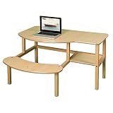 Wild Zoo Furniture Childs Wooden Computer Desk for 1 to 2 Kids, Ages 2 to 5, Maple/Tan [並行輸入品]