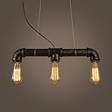 AMOS バーカフェバーレトロ照明クリエイティブな個性産業鉄パイプシャンデリア