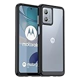 Moto G53 2023 ケース『AFINER』新型 軽量 超薄型 TPU+PC 透明 カバー moto g53j 5G / moto g53s 5G / g53y 5G 専用 耐衝撃 衝撃吸収 指紋防止 擦り傷防止 レンズ保護 着脱簡単（ダークブルー）