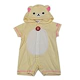 リラックマ フード付き カバーオール 変身なりきり パイル素材 ロンパース rkm-03 70cm コリラックマ