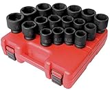 Sunex 4684 3/4-Inch Drive Heavy Duty Metric Impact Socket Set, 17-Piece by Sunex International [並行輸入