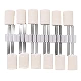 PINKING バフ 羊毛フェルト 鏡面研磨 金属磨き仕上げ 円柱型 軸径3mm 12本セット