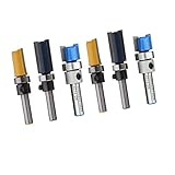 Dovewill 木材用　ルータービット　2セット　6個入り　6mm　カーバイド　チップ　ロータリー　ツール　超硬　耐摩耗性