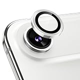 Podick カメラフィルム iPhone Air 用 カメラカバー 9H強化ガラス アルミ合金 アイフォンAir カメラ保護 キズ防止 耐衝撃 高透過率 黒縁取り 露出オーバー防止 極薄 いphone Air レンズカバー プロテクター クラウドホワイト