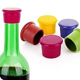 2 個入り耐久性のある柔軟なシリコーン ワインボトル ストッパー ランダム カラー