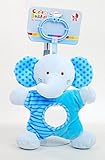 Elephant Activity Toyブルーぬいぐるみベビーベッドベビーカーand TravelアクティビティRattleミラー