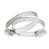 uxcell ホースクランプ　ホースバンド　ホース締め金　パイプクランプ　シルバー　水性ガス　コネクター