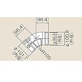 リンナイ　φ100KP部材【FFL-10-45】φ100 KP 45°エルボ（21-3944）【FFL1045】　給湯器