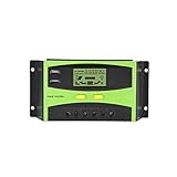 LORIA・JPソーラーコントローラ PWM 40A 12V/24V LCDソーラーチャージャー 充電コントローラー 2USB 携帯 充電機能 ソーラーパネル バッテリレギュレータ 自動調整スイッチ 