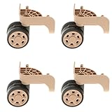 Dolity スーツケース用　交換ホイール　車輪部品　取替え　ゴールド　4ピース入り