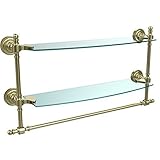 Allied Brass RD-34/24-ABR 24' x 5' Double Glass Shelf Oil Rubbed Bronze [並行輸入品]