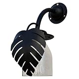 照明器具 屋外 門柱灯 防雨型 ガラス+ロートアイアン製 ボトル門灯 SR1-BM