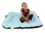 Woombie Toddler Eco Donut Portable Play Mat Light Blue Dot 1-8 Years [並行輸入品]