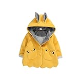 Pojour ベビー服 子供服 女の子 秋冬 防寒 おしゃれ かわいいネゴ耳コート ソフトジャケット 裏毛 長袖 暖かいジャケット ベビールームウェア 普段着 カジュアル 旅行 記念日 プレゼント