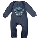 面白い 幼児 コールドプレイ アルバム デザイン 半袖ロンパース 体に合う Navy Size 6 M