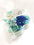 【プリザーブドフラワー／グランドピアノシリーズ】青とブルーの薔薇と葉を添えて透き通るなうなメロディーの流れを感じて【リボンラッピング付き送料無料】【お祝い 演奏会 音楽 ピアノ フラワーギフト】