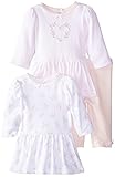Little Me Baby-Girls Newborn Heart 2 Pack Dress and Legging Set White/Pink 3 Months [並行輸入品]