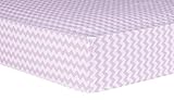 Trend Lab Orchid Bloom Chevron Fitted Crib Sheet, Purple [並行輸入品]