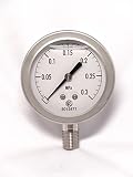 長野計器 グリセリン入圧力計 GV50-173×0.3MPa スロットル入 (AUφ60 R1/4) 高耐振・高耐久タイプ