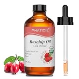 PHATOIL オーガニック 冷圧 ローズヒップオイル 118ml 天然 保湿 マッサージ ボタニカル 無香料 フェイス ヘア ボディ 兼用 ボディオイル