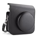 kinokoo mini 41 ケース Instax Mini 41 ケース インスタントMini 41 PUレザーカバー Mini 41レトロPUレザー カメラケース Fuji Instax Mini 41用 写真ポケット付き 調節可能なショルダーストラップ付き ファッションカメラケース（ブラック）