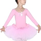 Zhhlaixing 高品質の Girls Long Sleeves Leotard Ballet Dress Kids Princess Dancing Skirt 2 Colors