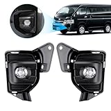 OPPLIGHT ハイエース 200系 LEDフォグランプ ユニット 200系ハイエース/レジアスエース 4型 5型 6型 7型 8型 標準/ワイド H25.12～全グレード適合 カスタムパーツ 後付け PSX26WをL1Bに 補修 車検対応 光軸調整可 プロジェクターレンズ 純正タイプ フォグランプユニット 変換ハーネス スイッチ付き 取付簡単 2年保 証 左右セット ※LEDバルブは別売り