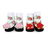 【日本正規品】 ワドル (WADDLE)   ラトルソックスバラピンク/レッド2足セット 100622