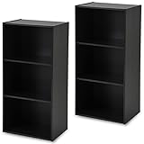 山善(YAMAZEN) 【2個組】カラーボックス 3段 GCB-3(BK)*2 ブラック