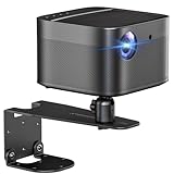ACCURTEK プロジェクター 壁掛け金具 天井吊り金具 兼用 プロジェクターマウント 防犯カメラ対応 360度回転可能 耐荷重6kg 金属製 コンパクト設計 1/4インチネジ オフィス/家庭用 ブラック