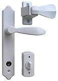 Ideal Security SK1215W Deluxe Storm Door Handle Set with Deadbolt, White [並行輸入品]