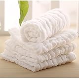 Lucear Baby Washcloths, reusable wipes, Muslin Warm Baby Bath Towels for shower gift. by Lucear