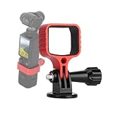 Kimyoaee Osmo Pocket 3 用 三脚アダプター CNCアルミニウム製 拡張マウントアダプター ブラケット ブラケットオスモポケット3 用アクセサリー -赤