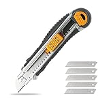mulwark Heavy Duty防錆zinc-alloyスナップオフユーティリティナイフマルチボックスカッターforカーペット、ロープ、cardboard-5pc Extra Sharpクイック変