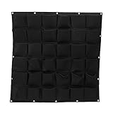 Wall Hangingマウントプランター植物フェルトポーチ成長バッグ花Vegetableインドアアウトドアバルコニー使用マルチポケットオプション 36 Pockets ブラック WXM-ZJQT00