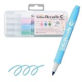 シャチハタ アートライン ペン デコライト 4色セット 1 丸 1.0mm EDF-1/4PSH1