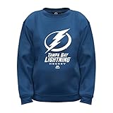 NHL Tampa Bay Lightning長袖フリースクルーネックトップ、Large、コバルトブルー